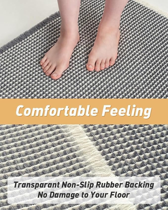 Upgraded Waffle Runner Rug Super Absorbent Non Slip Bath Mats - Image 3