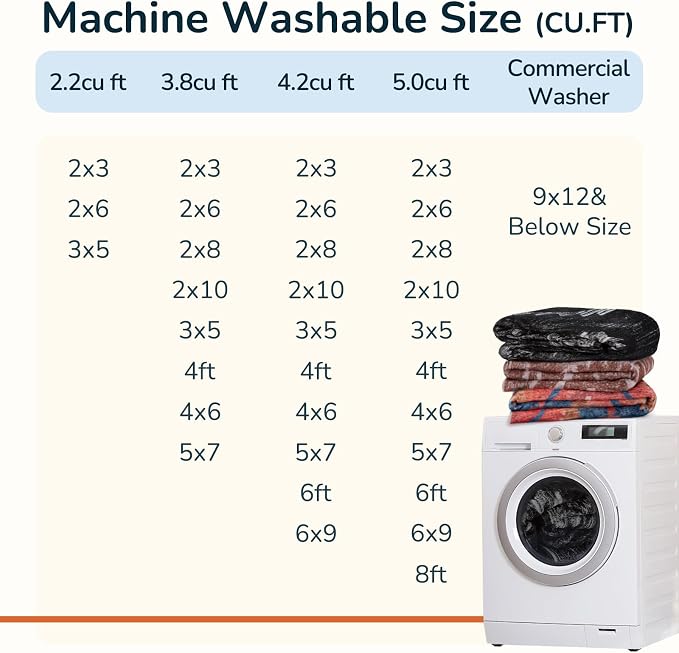 BESTSWEETIE Area Rug 9x12 Rug Machine Washable Non-Slip Low Pile Print Pattern - Image 5