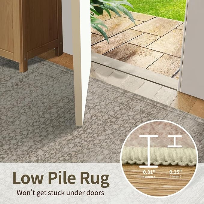 Rugxara 6x9 Washable Area Rug for Living Room, Vintage Large Boho Rugs for - Image 7