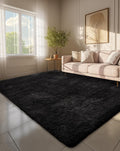 Ophanie 6x9 Black Rugs for Living Room, Large Fluffy Shag Fuzzy Plush Soft Area by Ophanie