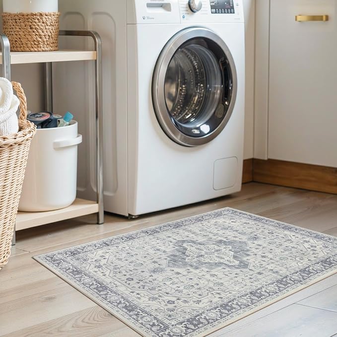 Rugxara 2x3 Door Mat Indoor Entrance, Washable Non Slip Kitchen Bathroom Rugs - Image 2