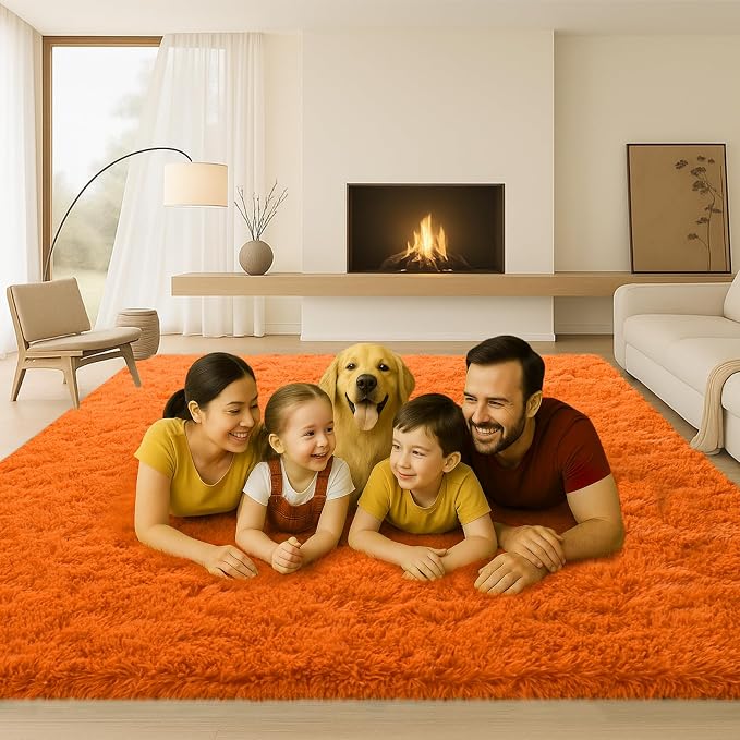 8x10 Area Rugs Living Room, Large Plush Fluffy Bedroom Carpet, Non-Slip - Image 3