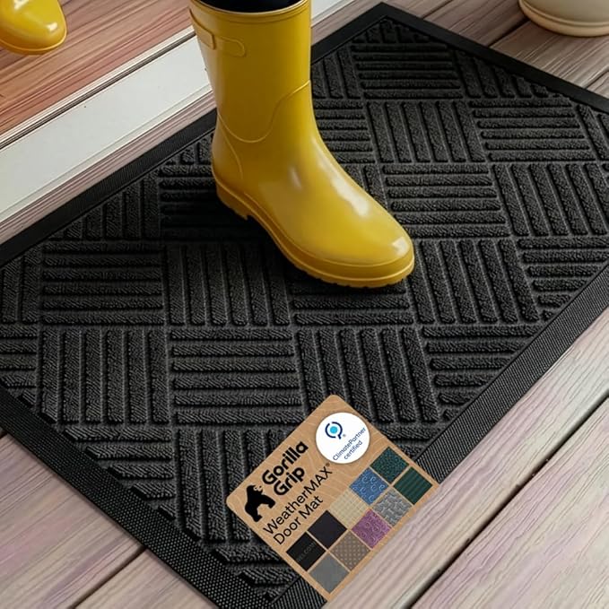 GORILLA GRIP 100% Waterproof All-Season WeatherMAX Doormat US Designed Natural by Unknown