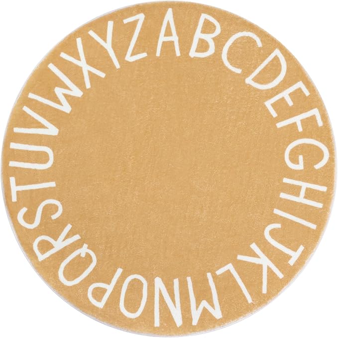 Topotdor Round Kids Play Rug Alphabet Nursery Area Rug Extra Large Soft by Topotdor