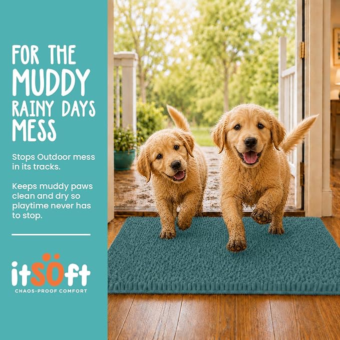 Dog Rugs for Muddy Paws 47x21 | Cleaner Mud Free Floors | Muddy Dogs Mats for - Image 2