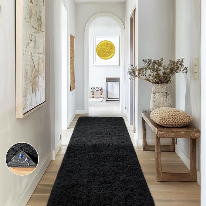 Ophanie 2x8 Runner Rug for Hallway, Upgrade Non-Slip Fluffy Soft Bedside Rugs by Ophanie