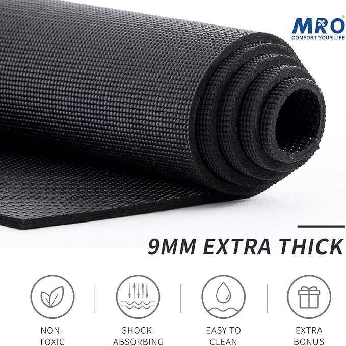 MRO Extra Large Yoga Mat, Soft for Women and Men Fitness, stretching - Image 2