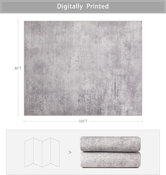 Srugn Washable Rugs 8x10 Area Rugs - Image 2