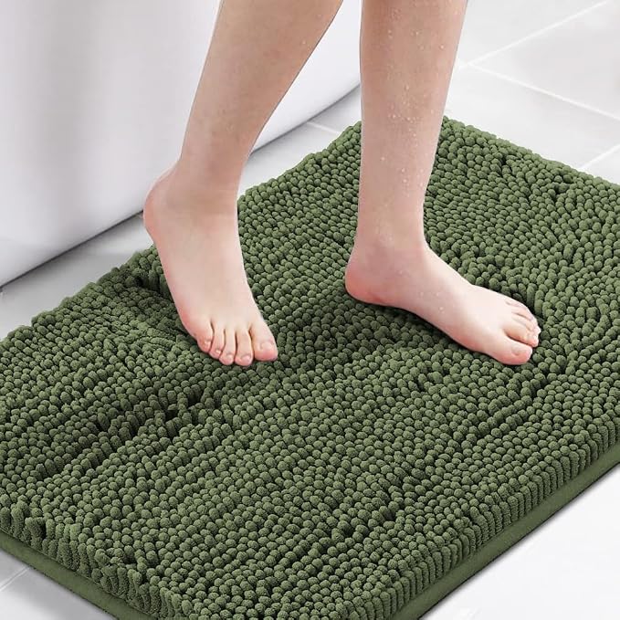 H.VERSAILTEX Bath Mats for Bathroom Non Slip Luxury Chenille Ultra Soft Bath by HVERSAILTEX