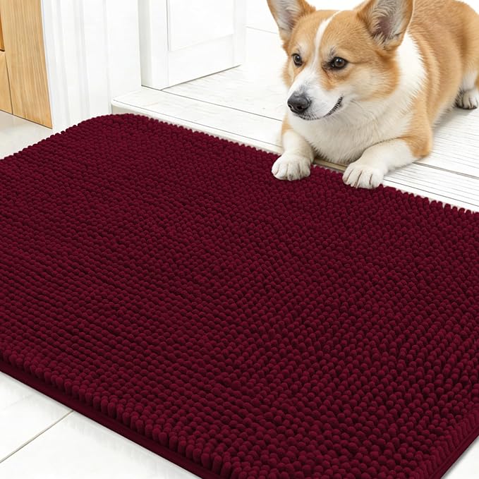 OLANLY Dog Door Mat for Muddy Paws 30x17, Absorbs Moisture and Dirt, Absorbent by OLANLY