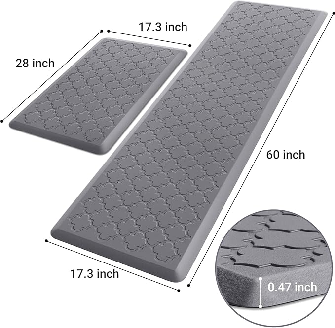 Kitchen Mat Cushioned Anti-Fatigue Floor Mat Water Resistant Non-Skid Kitchen - Image 2