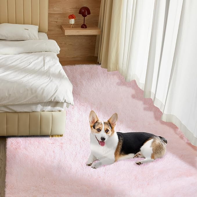 Ultra Soft Rug for Living Room, 4X6 Fluffy Shag Area Rug for Bedroom, Modern - Image 5