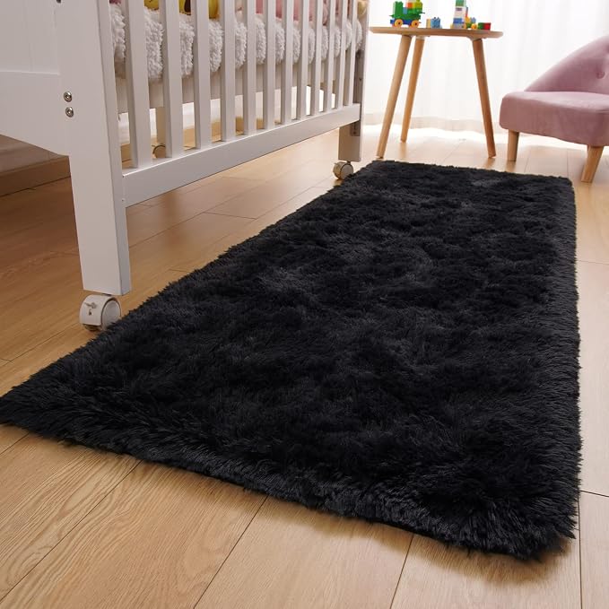 YJ.GWL Fluffy Runner Rug for Bedroom Living Room Soft Shag Rugs 2x6 Feet - Image 6