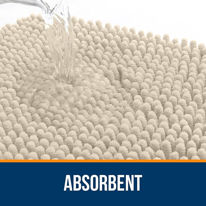 OLANLY Bathroom Runner Rugs 70x24, Extra Soft Absorbent Chenille Bath Rugs - Image 4