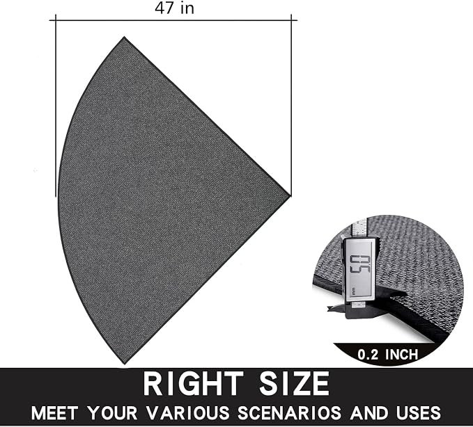 SUMLANS Fan Shaped Kitchen Mat 1 PCS, Cushioned Non Slip Rugs - Image 2