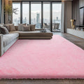 Large Shag Area Rugs for Living Room Bedroom, Big Ultra Soft Fluffy Pink Area by Boshengya