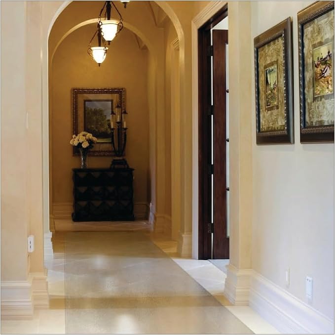 Clear Hard Floor Runner, USA Made, 36 x 48 Inch, 2mm Thick Clear Vinyl - Image 2
