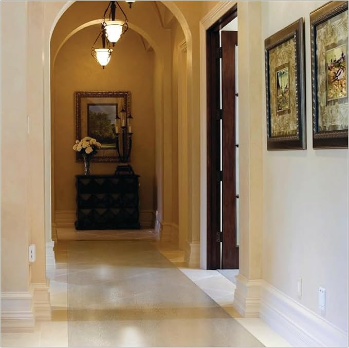 Clear Hard Floor Runner, USA Made, 24 x 72 Inch, 2mm Thick Clear Vinyl - Image 2