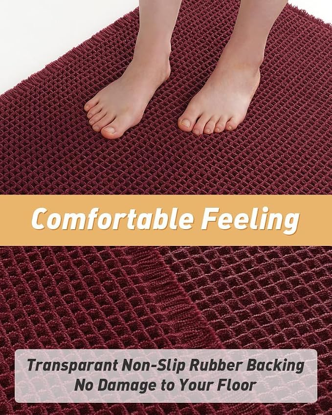 AMOAMI Upgraded Waffle Runner Rug Super Absorbent Non Slip Bath Mats - Image 3