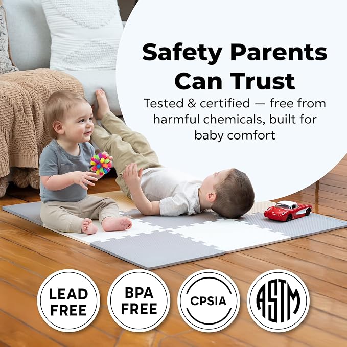 MioTetto Baby Play Mat, Comfortable Playtime Mat – Portable Foam Floor Tiles - Image 5