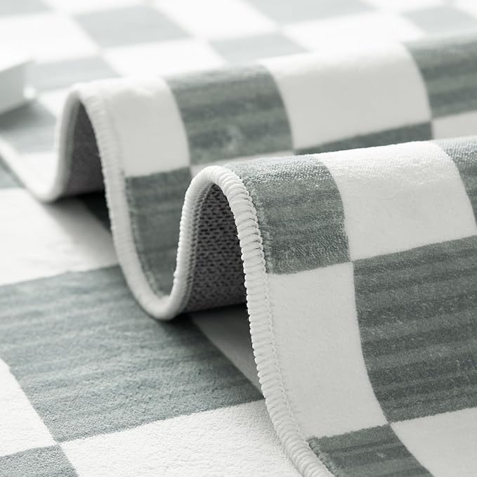 jinchan 8x10 Checkered Area Rugs - Image 8