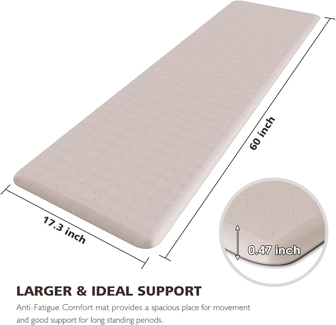HappyTrends Kitchen Runner Rugs Anti-Fatigue mats, 17.3"x 60", Non Slip - Image 2