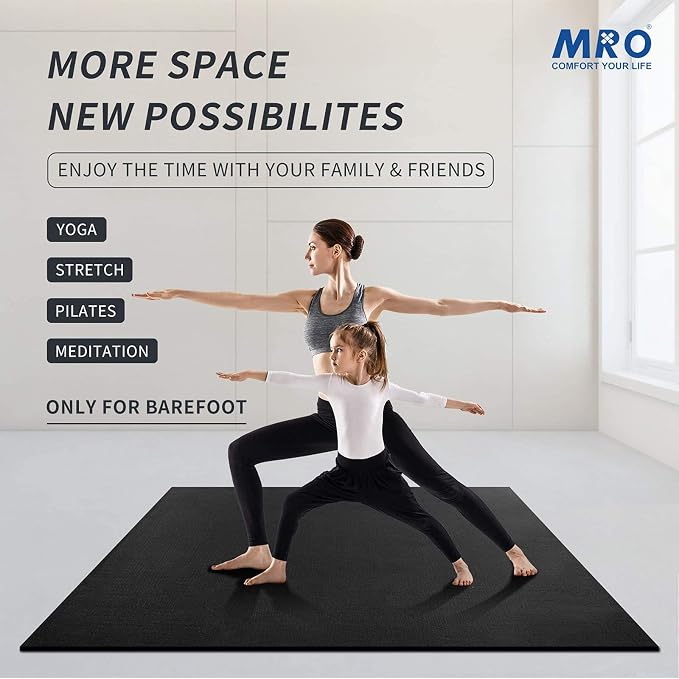 MRO Extra Large Yoga Mat, Soft for Women and Men Fitness, stretching - Image 5