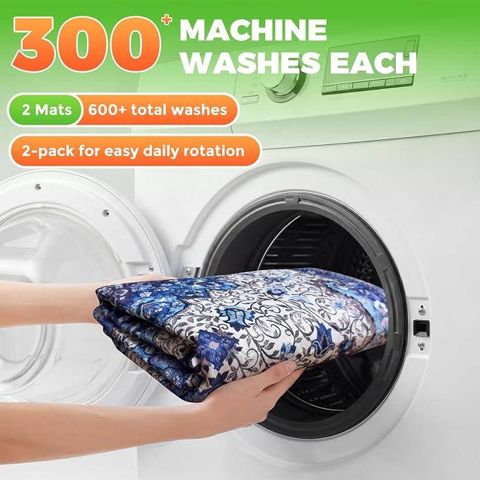 Hompet Cat Litter Mat 2 Pack, 18x28 Machine Washable Trapping Mats - Image 6