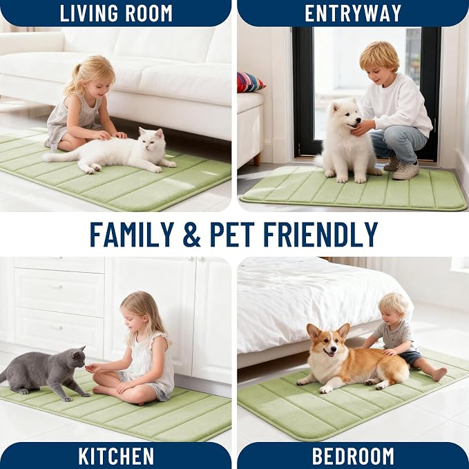 OLANLY Memory Foam Bath Mat 36x24, Super Soft Absorbent Bathroom Rugs, Quick Dry - Image 9