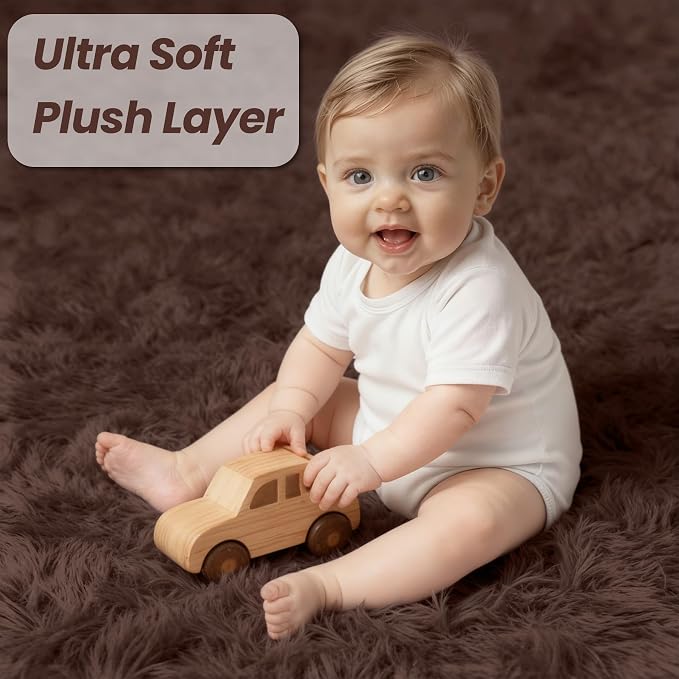 6x9 Area Rug for Living Room, Ultra Soft Fluffy Shag Rugs for Bedroom, Non-Slip - Image 8