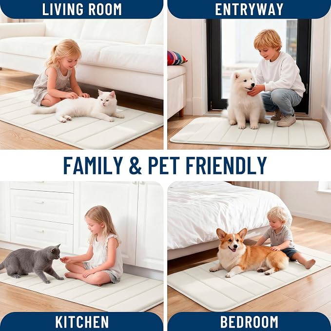 OLANLY Memory Foam Long Bathroom Rugs Runner 44x20, Super Soft Absorbent Bath - Image 9