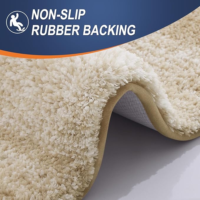 OLANLY Bathroom Runner Rugs Mat 47x24, Extra Soft Absorbent Microfiber Bath Rugs - Image 4