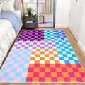 Terrug Multicolored Checkered Rug by TerrugHomeDecor