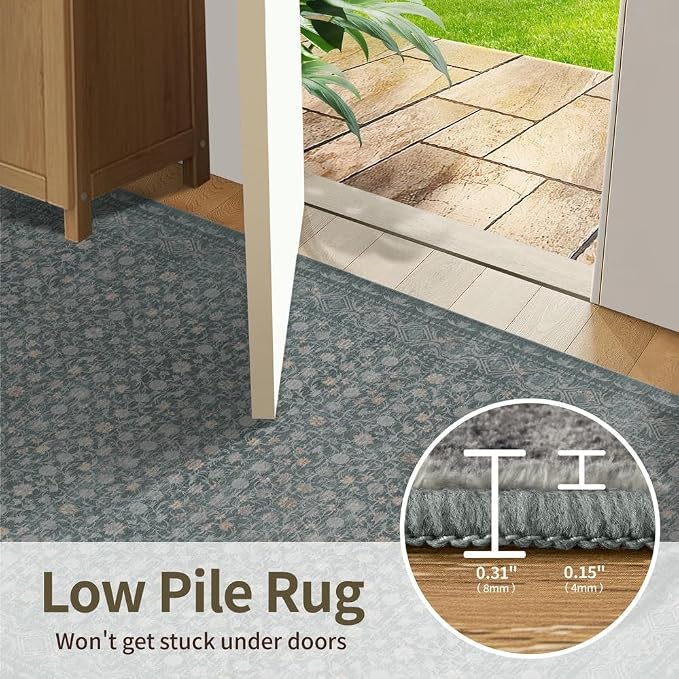 Rugxara 6x9 Washable Area Rug for Living Room, Vintage Large Boho Rugs for - Image 6