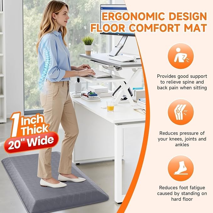 StepRite 1” Thick Kitchen Mats for Floor, Anti Fatigue Kitchen Rugs, Heavy Duty - Image 6
