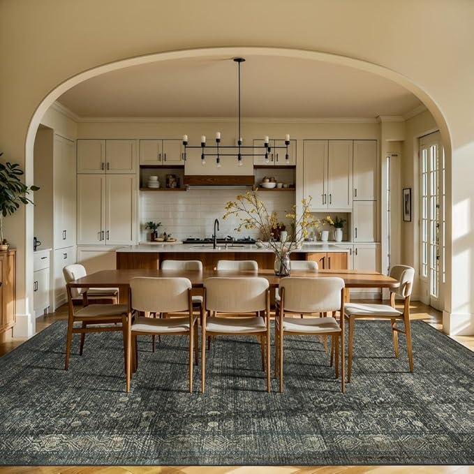 9x12 Washable Area Rug for Living Room, Extra Large, Durable Low Pile Non Slip - Image 3