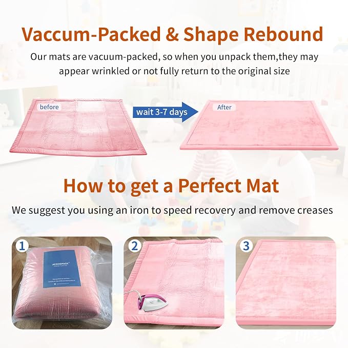 ACOMOPACK Baby Play Mat for Floor, 1.3" Thick Memory Foam Area Rug for Living - Image 5