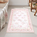 LIVEBOX Floral Pink Washable Entryway Rug, 2x3 Boho Bathroom Rugs Non Slip Soft by LIVEBOX