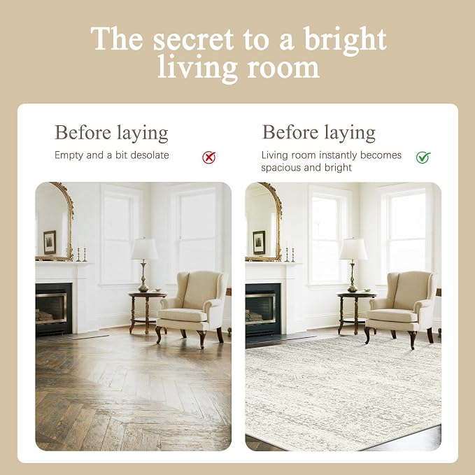 Srugn Washable Rugs 8x10 Area Rugs - Image 3
