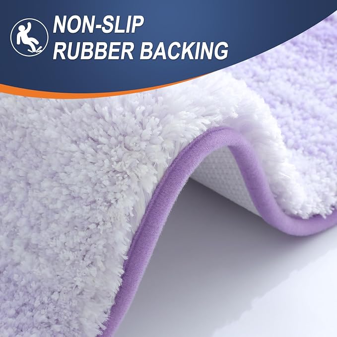 OLANLY Luxury Toilet Rugs U-Shaped 24x20, Extra Soft and Absorbent Microfiber - Image 5