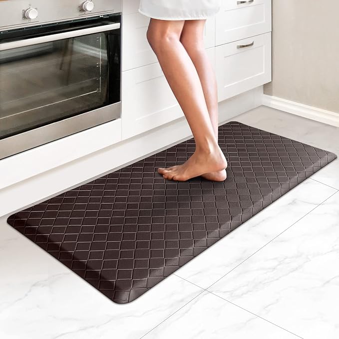 HappyTrends Kitchen Mat Cushioned Anti-Fatigue Kitchen Rug, Thick Waterproof by HappyTrends