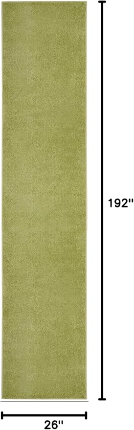 Nourison Home Nourison Essentials Green 2'2" x 16' Area Rug - Image 2