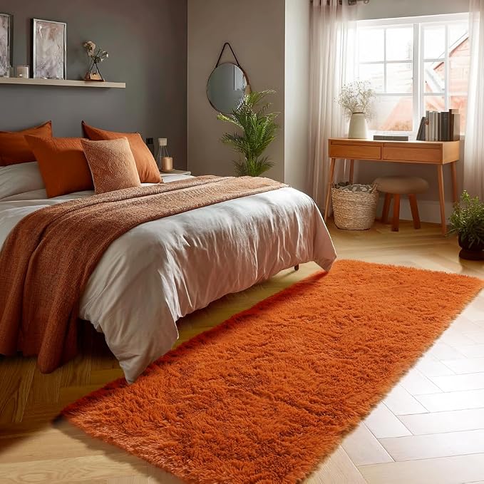 Amdrebio Burnt Orange 2x6 Runner Rugs - Image 4