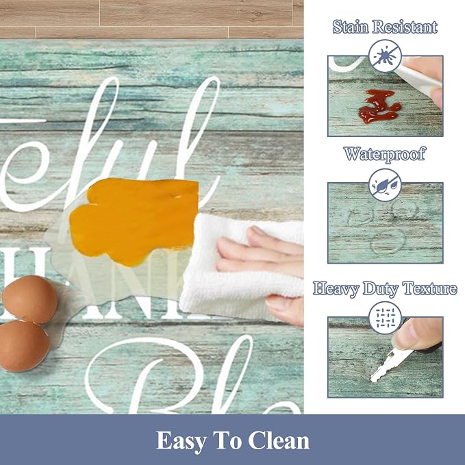 HEBE Anti Fatigue Kitchen Mat Set of 2 Non Slip Cushioned Kitchen Mats - Image 4