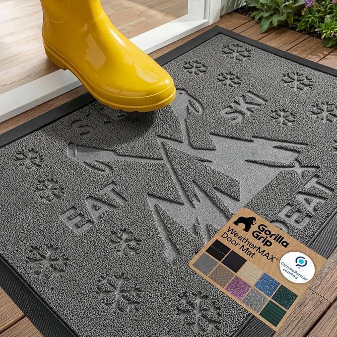 GORILLA GRIP 100% Waterproof All-Season WeatherMAX Doormat, US Designed Natural by Unknown