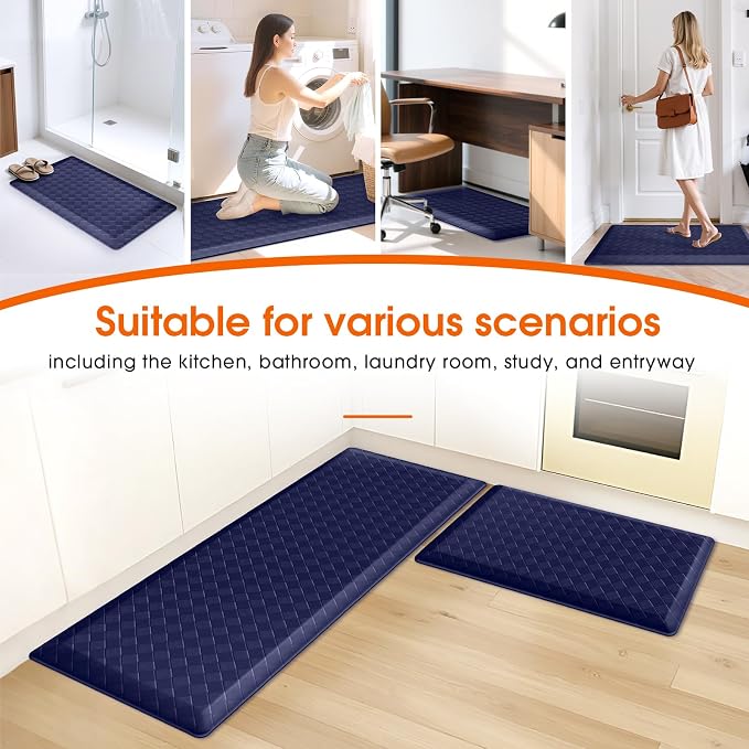 TranquilRelax 4/5 Inch Thick Anti-Fatigue Kitchen Mats 2Pcs, Cushioned Non-Slip - Image 7