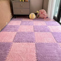 12pcs Carpet Squares Puzzle Floor Mat, Plush Interlocking Carpet Tiles by Unknown