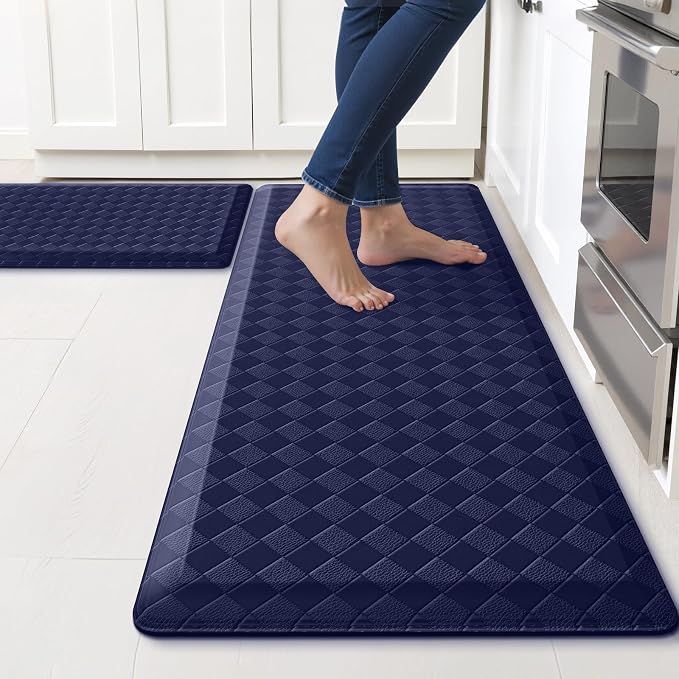 TranquilRelax 4/5 Inch Thick Anti-Fatigue Kitchen Mats 2Pcs, Cushioned Non-Slip by Unknown