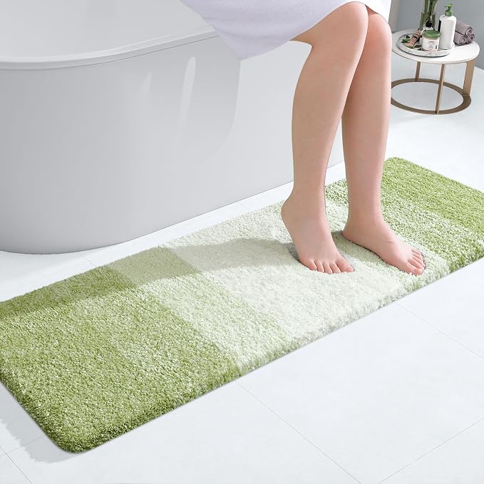 OLANLY Bathroom Runner Rugs Mat 47x17, Extra Soft Absorbent Microfiber Bath Rugs by OLANLY