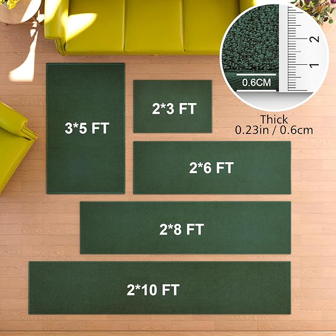 Area Rug with Non Slip Rubber Backing, Washable Soft Floor Carpet - Image 4